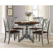 Walker edison 4 person modern farmhouse wood small dining tabledining room kitchen table set dining 4 chairs set white/grey48 inch 3.9 out of 5 stars 103 $313.62 $ 313. Amazon Com 42 Round Table Top Easily Accommodates Seating For 4 Multi Step Blue Tables Dining Table Chairs Dining Table Round Dining Table