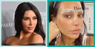 On friday, june 25, kardashian took to instagram to share a new ad for her shapewear company skims, which features the star sporting bold, bleached blonde eyebrows, as well as ashy blonde hair. Kim Kardashian Bleaches Eyebrows And Is Literally Unrecognisable