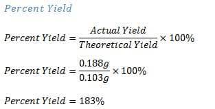 The purpose of determining the percent error is to ascertain the difference between. Percentage Yield Lab Answers Schoolworkhelper