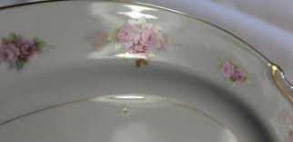 Cabochon (circa 1951) (limelight, crystal, and dawn). Serving Platter Noritake Rc Stamp Pattern N1427 12 Pink Red Roses Vintage Antigo Trunk
