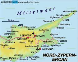 Historische karte von zypern von 1878 von g. Karte Von Nord Zypern Region In Turkei Welt Atlas De