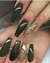 In fashion leave a comment. A Different Color Nails Black Grey Beauty Pretty Nice Green Nails Fall Acrylic Nails Green Nail Art