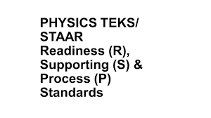 Physics Teks Staar Readiness R Supporting S Process