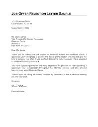 Job Offer Refusal Letter How To Write A Job Offer Refusal Letter Download This Job Offer Refusal Letter Template Now Job Offer Job Rejection Job Letter