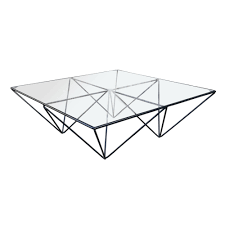 Fabulous coffee table designed by the italian paolo piva circa 1982. Metal And Glass Italian Coffee Table In The Style Of Paolo Piva 1980s Redesignable