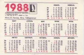 Awal tahun 1988 (jawa) bertepatan dengan tanggal 16 agustus 2053 (masehi), 2 muharram 1476 (hijriyah), 9k kartika 1991 (candra), dan 25 kawalu 1975 (surya). Pocket Calendar Yalta Embankment Soviet Union Ussr Crimea Col Su 1988 View 006 07