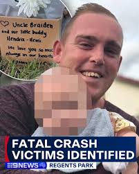 Tributes are flowing at a makeshift memorial site for a father and his  young son, who were hit and killed when a ute veered off the road in Logan  yesterday. Braiden Ashley