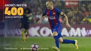 The master of time and space. Andres Iniesta Reaches 400 League Games For Fc Barcelona Youtube