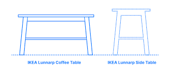 If the table is too high, it may look clumsy. Ikea Lunnarp Coffee Table Dimensions Drawings Dimensions Com