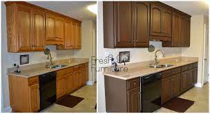 Oak Cabinet Makeover With General Finishes Antique Walnut Gel Stain Stained Kitchen Cabinets Gel Stain Kitchen Cabinets Staining Cabinets