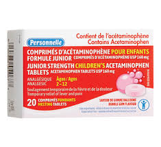 Junior Strength Childrens Acetaminophen Tablets 20 Units Bubble Gum