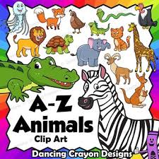 Alphabet Animals Clip Art Animals From A Z Animals Animal Alphabet Colorful Animals