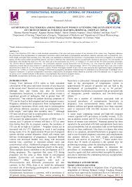 Pdf Asymptomatic Bacteriuria Among Pregnant Women Attending The Outpatient Clinics Of Chitwan Medical College Teaching Hospital In Chitwan