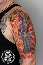 You'll find the newest styles for damascus liner tattoo here at lightinthebox.com, the world's leading wholesale and retail website. Steve S Flaming Sword Cover Up Tattoo Ryan Thompson Fine Art And Tattooing