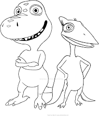 Buddy family posing together in dinosaurus train coloring page. Dinosaur Train Coloring Pages For Kids Coloring And Drawing