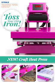 Featuring Easy To Use Technology This Affordable And Compact Heat Press Is Perfect For Home Crafting And Hobby Cricut Supplies Heat Transfer Vinyl Heat Press