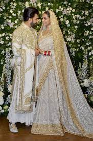 Ranveer Singh Deepika Padukone Ooze Royalty At Their Mumbai Wedding Reception Indian Bridal Indian Wedding Outfits Desi Wedding Dresses