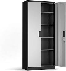 Filing cabinets are an office necessity that isn't always the most attractive, but this one helps you store important papers in style. Aobabo 2 Doors Lockable File Storage Cabinet 4 Adjustable Shelves Steel Filing Cabinet Suitabl Filing Cabinet Storage Steel Filing Cabinet Adjustable Shelving