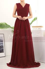 Voir plus d'idées sur le thème robe longue habillée, s'habiller, robe longue. Robe Longue Soiree Bordeaux Decollete V Sans Manches Ref L1958 Robes De Soiree