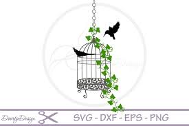 Home > category > free cut files svg. Birdcage Ivy Bird Svg Files 16001 Svgs Design Bundles