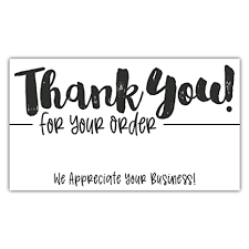 Use your thanks to deliver a discount coupon for their next purchase, effectively reminding the customer you have many more excellent products. Amazon Com 50 Thank You For Your Order Cards Customer Thank You Cards Package Insert Baby