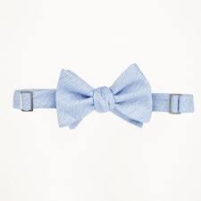 Light Blue Matte Bow Tie