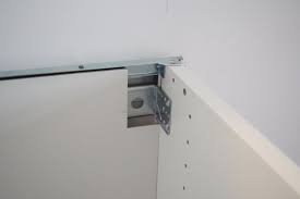 You can adjust the wall cabinets horizontally before you lock them in place on the rail. Ikea Metod Suspension Rail Installation