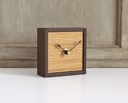 Small Desk Clock Modern Minimalist Bamboo And Wood Table Clock Small Desk Clock Desk Clock Modern Desk Clock