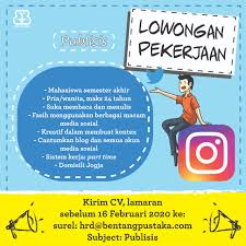 Student job merupakan job portal khusus pelajar sma / smk, mahasiswa dan fresh graduates yang memberikan informasi lowongan kerja magang, part time, volunteer, dan full time jobs. Lowongan Kerja Part Time Editor Buku Lokerkarta Com