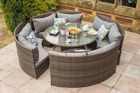 8 Seat Rattan Round Outdoor Table Set 3 Colours Gartengestaltung Garten Polyrattan