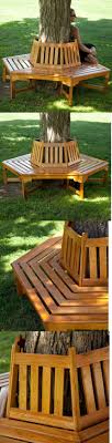 Treat yourself to a work of art. Benches 79678 Tree Bench Cedar Outdoor Wooden Surround Hexagonal Wrap Around Seating Diy Kit Buy It Now Only 249 Tree Bench Backyard Garden Outdoor Decor