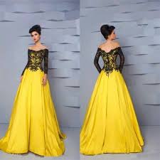 Yellow Lace Long Sleeves Gorgeous Formal Cheap Charming Prom Gown Party Evening Gown Ndpd00 Plus Size Prom Dresses Full Sleeve Prom Dress Yellow Lace Dresses