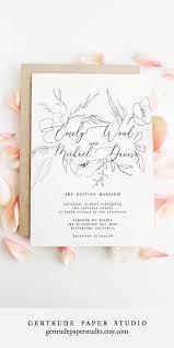 Floral Printable Wedding Invitation Instant Download Diy Etsy Diy Printable Wedding Invitations Wedding Invitations Diy Wedding Invitations Printable Templates