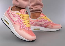 Check Out On Feet Images Of The Nike Air Max 1 Strawberry Lemonade Kicksonfire Com In 2020 Nike Air Nike Air Max Air Max