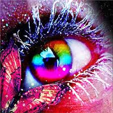 Diamond Painting 5d Full Drill Colorful Eye Annebuy Eyes Artwork Butterfly Eyes Eye Art