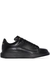 Shop Black Alexander Mcqueen Oversized Leather Sneakers With Express Delivery Farfetch