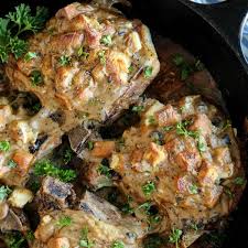 In small bowl, combine water and lipton onion soup mix, pour over meat. Baked Pork Chops And Stuffing Easy Recipe A Farmgirl S Dabbles