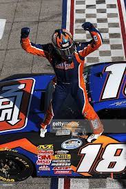 Kyle Busch Driver Of The Nos Energy Drink Toyota Celebrates From On Kyle Busch Kyle Bush Kyle Busch Nascar