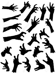46738268 Collection Of Zombie Hands In Different Poses Stock Vector Hand Jpg 998 1300 Arte De Halloween Pinturas Pequenas Plantillas Graffiti
