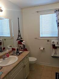 For instance, the aesthetic paris curtains or the black and white curtains, if perfectly used, will give a complete new makeover to the place. Paris Themed Bathroom Houzz