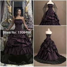 Black And White Ball Gown Wedding Dresses Red And White Wedding Dresses Purple And Black Real Picture Ball Gown Wedding Dress Victorian Simple Bridal Dresses Wedding Dresses Taffeta Ball Gowns Wedding