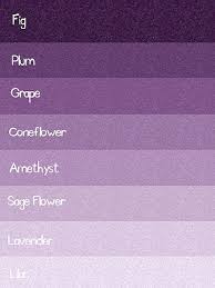 purple color chart color palette paint inspiration