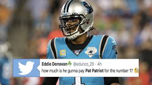 Tennessee titans nfl tampa bay buccaneers american football new york 2016 carolina panthers season nfl new england patriots new orleans saints, cam newton png clipart. Cam Newton Will Have To Take Number 1 From New England S Mascot If He Wants To Wear It With The Pats Article Bardown