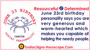 The new success definition is not one size fits all. June 23 Zodiac Full Horoscope Birthday Personality Zsh