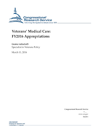 Veterans Medical Care Fy2016 Appropriations