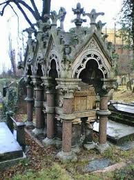 A mausoleum is specifically designed to house the caskets that are buried in them. Above Ground Gravel Old Cemeteries Cemetery Monuments Cemetery Statues