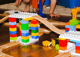 Easily Build Sturdy Multi Level Train Layouts Wooden Train Track Wooden Train Lego Duplo Train