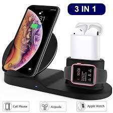 Wireless Charger For Iphone X 7 8 Plus 3 In 1 Quick Charge For Apple Watch And Airpods Electronicstechnology Iphone Wireless Iphone Charger Apple Accessories
