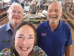 Stoneykirk Community Council supports Rhins Men's Shed, recently replacing  their circular saw, (thank you Windfarm Money). Pictured l-r Donald Peers,  Secretary, and for our CC