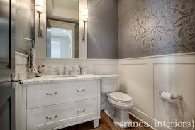 This video is part of bathroom renovations show hosted by amy matthews. Metallic Damask Wallpaper Traditional Bathroom Veranda Interiors